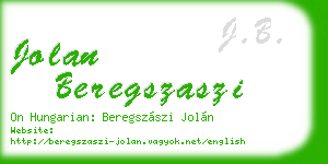jolan beregszaszi business card